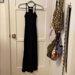 Black long ribbed dress by Helios essentials!!